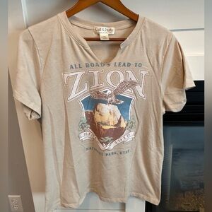 Science national Park women’s cut and paste T-shirt size large with unique neck